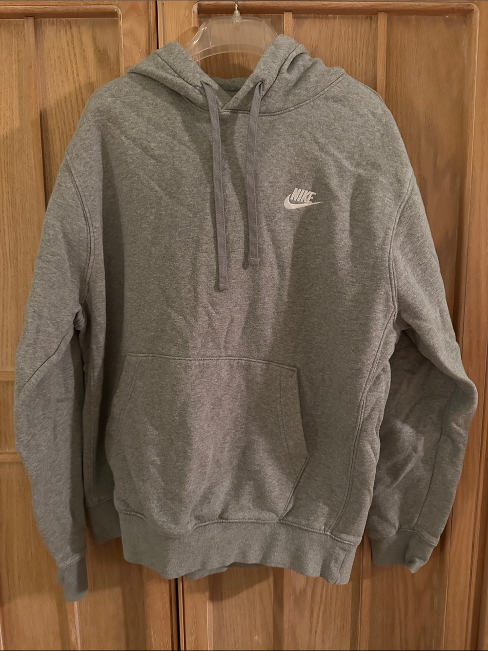 Nike Gray Pullover Hoodie with White Logo